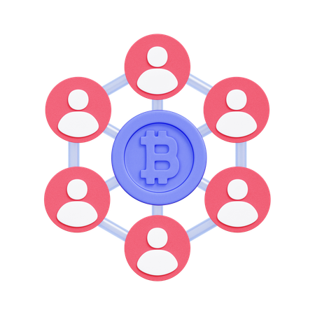 暗号通貨ネットワーク  3D Icon