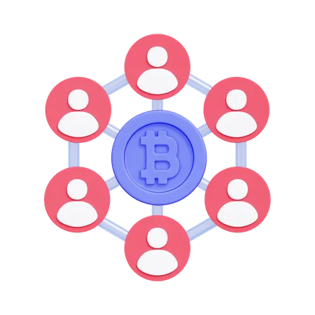 暗号通貨ネットワーク  3D Icon