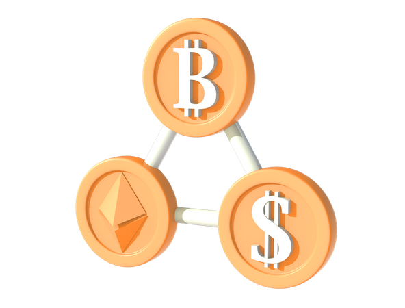 Cryptocurrency Network  3D Icon