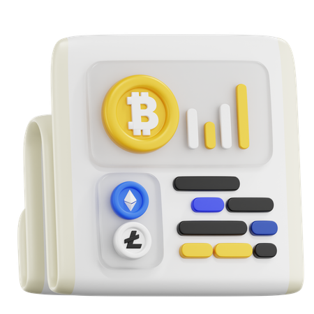 Cryptocurrency News  3D Icon