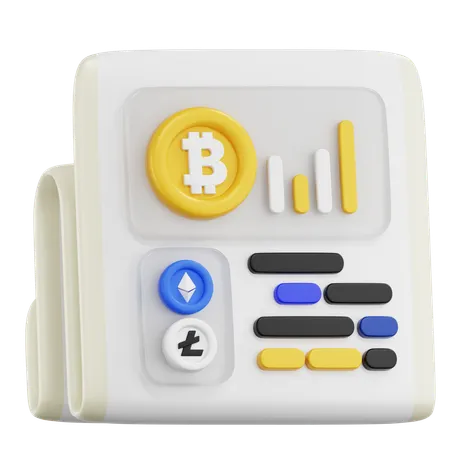 Cryptocurrency News  3D Icon