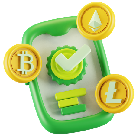 Cryptocurrency Payments  3D Icon