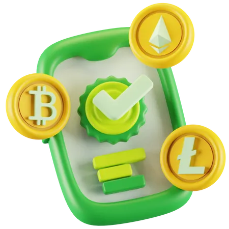 Cryptocurrency Payments  3D Icon