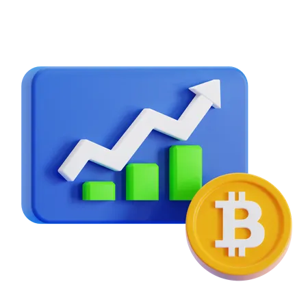 Cryptocurrency Profit  3D Icon