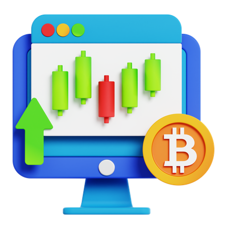 Cryptocurrency Profit  3D Icon