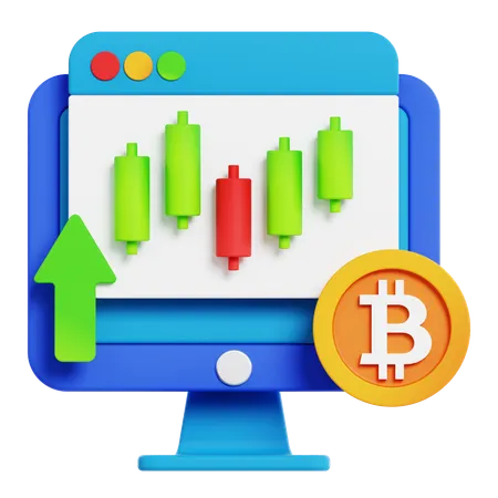 Cryptocurrency Profit  3D Icon