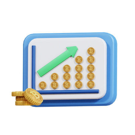 Cryptocurrency Profit  3D Icon