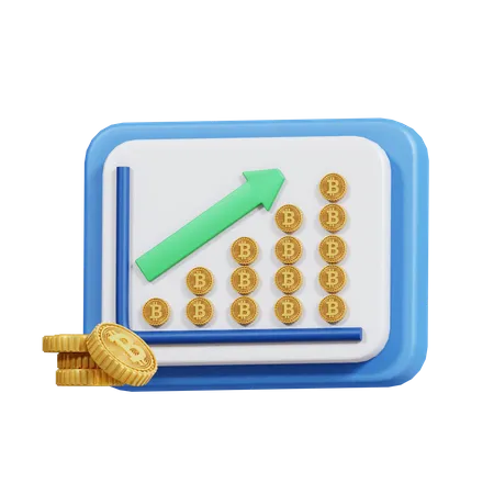 Cryptocurrency Profit  3D Icon