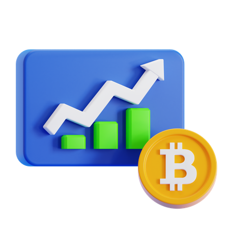 Cryptocurrency Profit  3D Icon