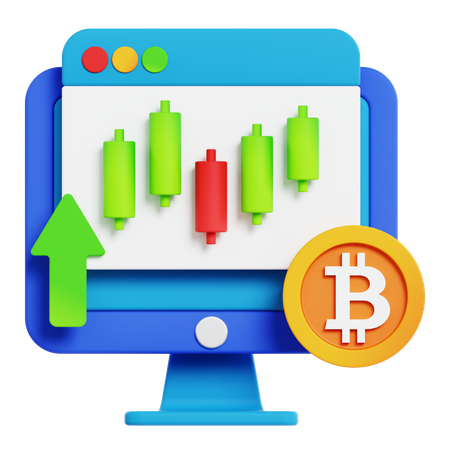 Cryptocurrency Profit  3D Icon