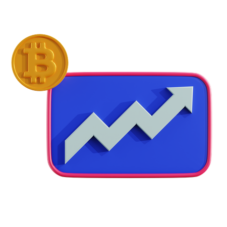 Cryptocurrency Profit  3D Icon