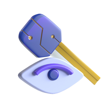 Cryptocurrency Public Key  3D Icon