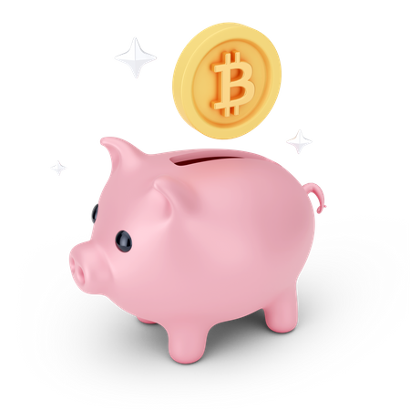 Cryptocurrency Savings  3D Icon