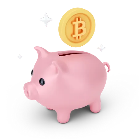 Cryptocurrency Savings  3D Icon