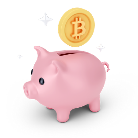 Cryptocurrency Savings 3D Icon