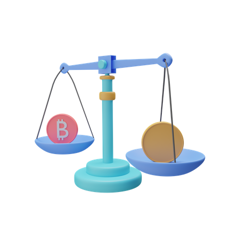 Cryptocurrency Scale  3D Icon