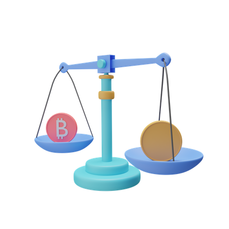 Cryptocurrency Scale 3D Icon
