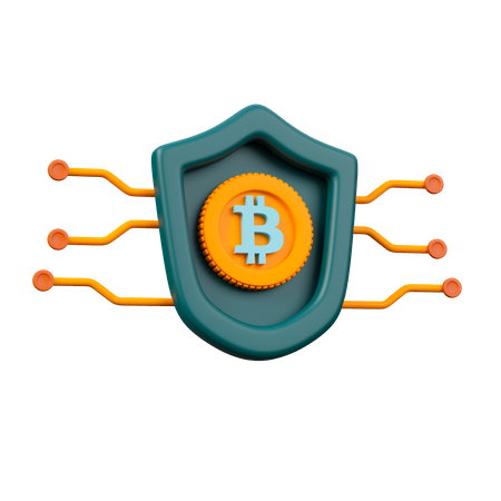 Cryptocurrency Security  3D Icon