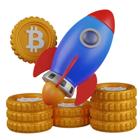 Cryptocurrency startup  3D Icon