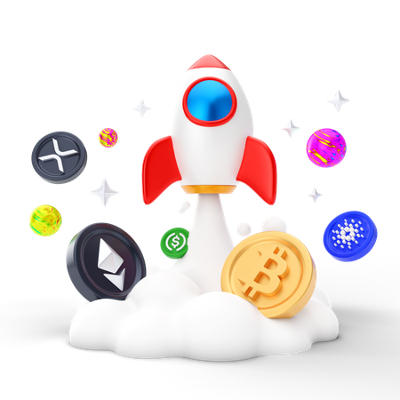 Cryptocurrency Startup  3D Icon