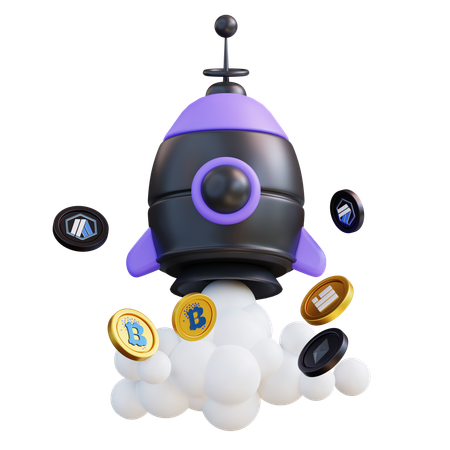 Cryptocurrency Startup  3D 아이콘