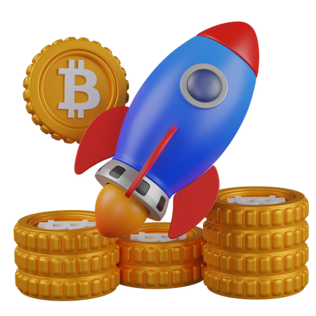 Cryptocurrency startup  3D Icon