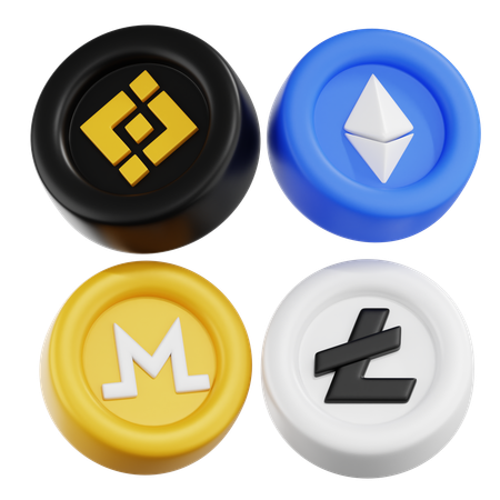 암호화폐 토큰 수집  3D Icon