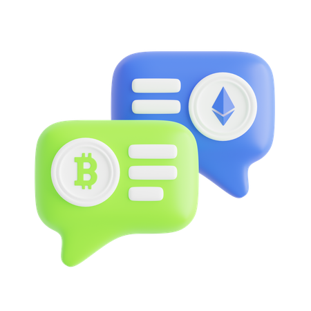 Cryptocurrency Transaction  3D Icon