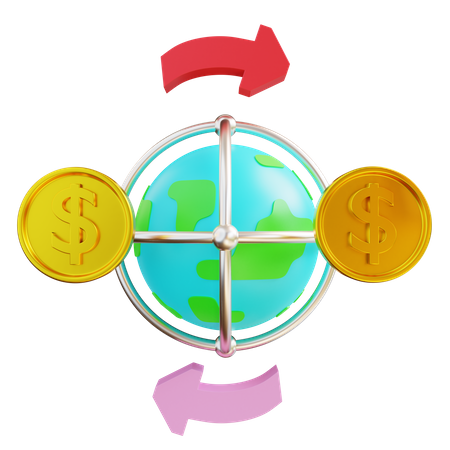 Cryptocurrency Transfer 3D Icon