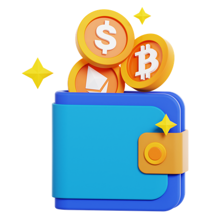 Cryptocurrency Wallet  3D Icon