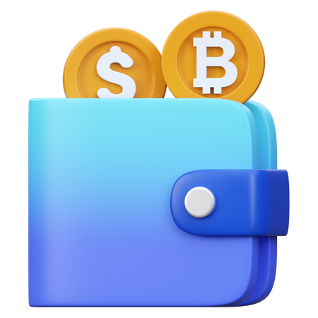 암호화폐 지갑  3D Icon
