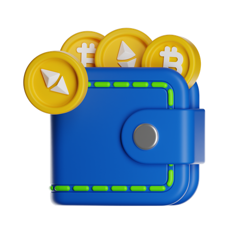 암호화폐 지갑  3D Icon