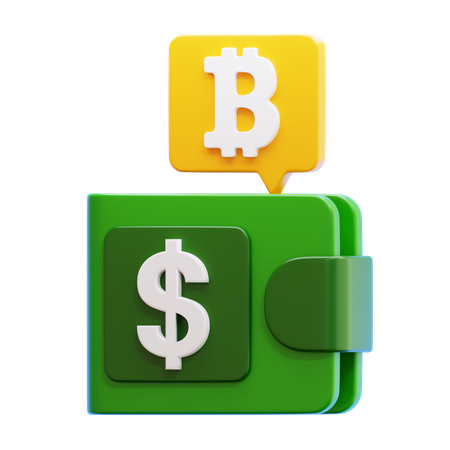 Cryptocurrency Wallet  3D Icon