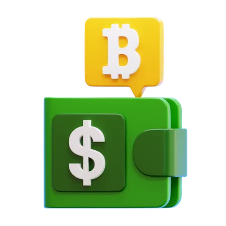 Cryptocurrency Wallet  3D Icon