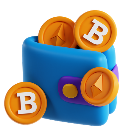 Cryptocurrency Wallet  3D Icon