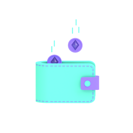 Cryptocurrency Wallet  3D Icon