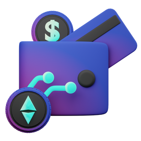 Cryptocurrency Wallet  3D Icon