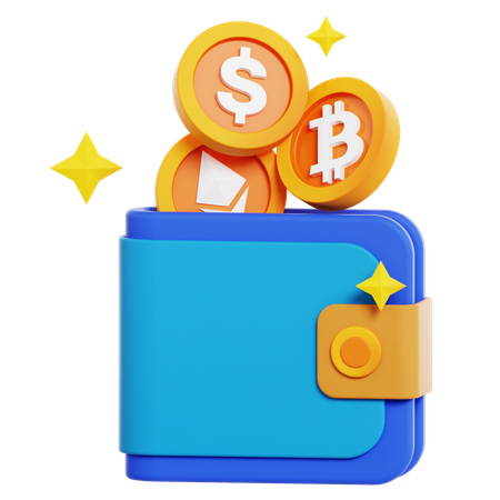 Cryptocurrency Wallet  3D Icon