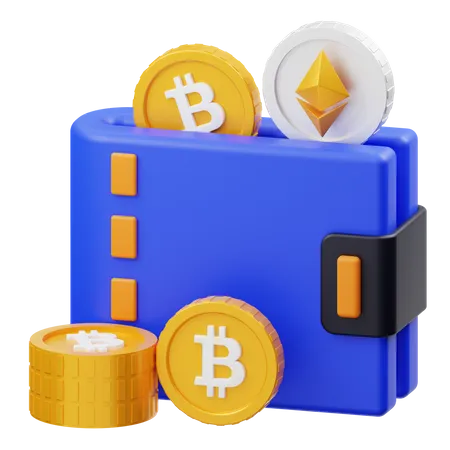 Cryptocurrency Wallet  3D Illustration