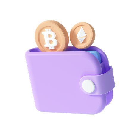 Cryptocurrency wallet  3D Illustration