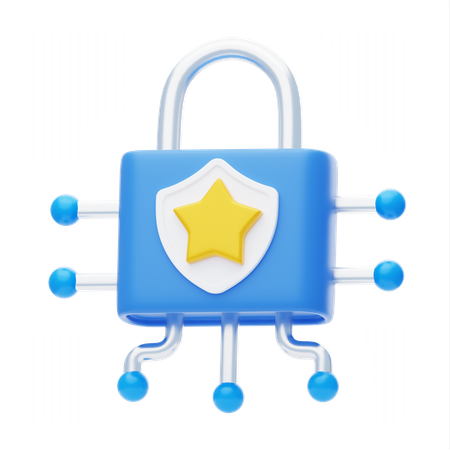 Cryptographic Security  3D Icon