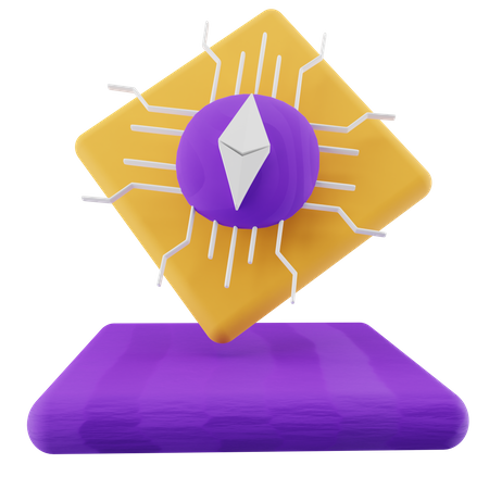 Cryptomonnaie ethereum  3D Icon