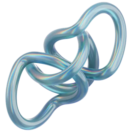 Crystal Abstract Worm Loop  3D Icon