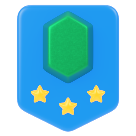 Crystal Badge  3D Icon