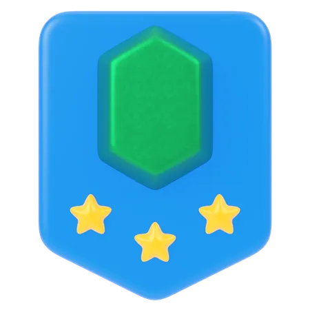 Crystal Badge  3D Icon