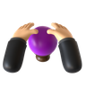 3d magic ball holding emoji