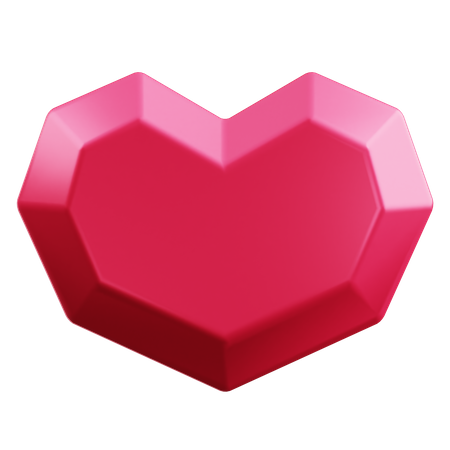 Crystal Heart  3D Icon