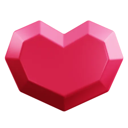 Crystal Heart  3D Icon