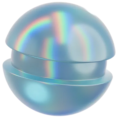 Crystal Inverted Ellipse Shape  3D Icon