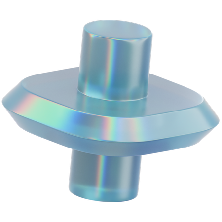 Crystal Nut Bolt Shape  3D Icon